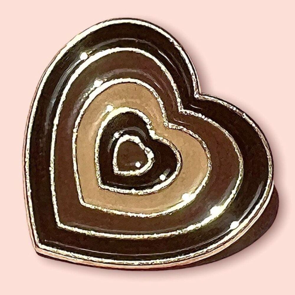 Brown Coffee Heart Melanin Pride Enamel Pin